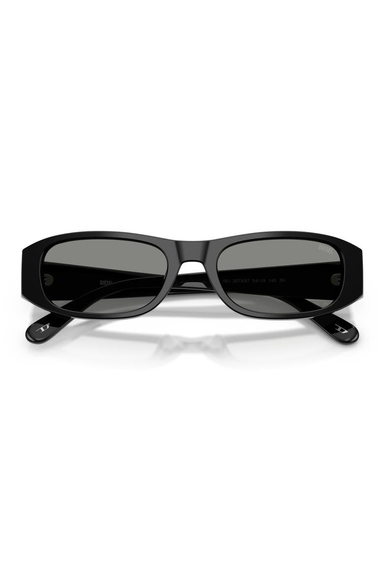 DL2019U 54mm Rectangular Sunglasses, Alternate, color, BLACK / GREY