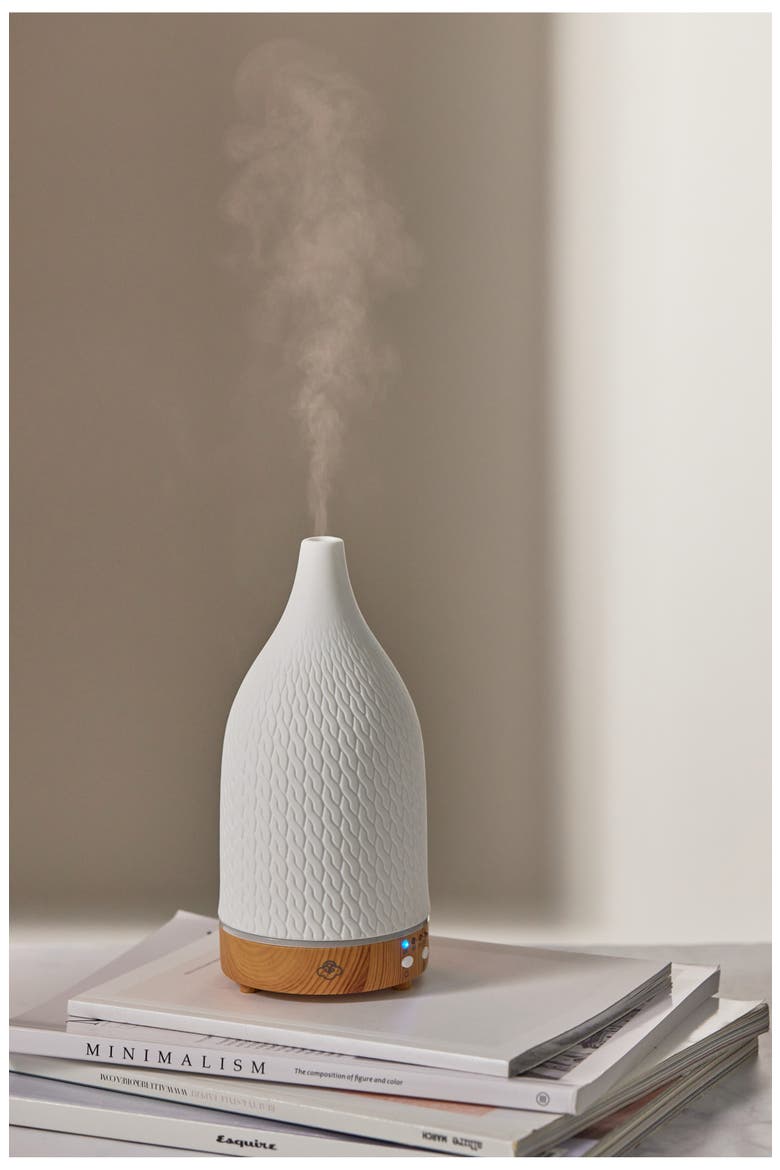 Crochet Ceramic Ultrasonic Diffuser, Alternate, color, WHITE