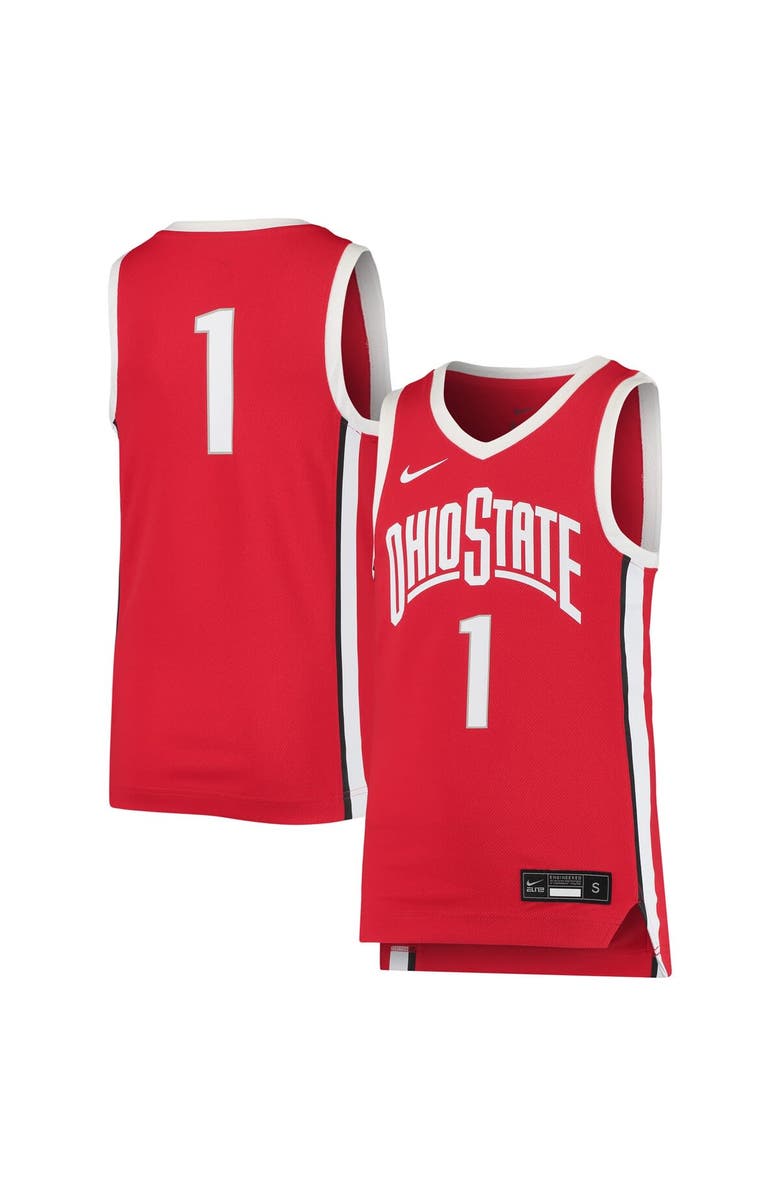 Nike Youth Nike #1 Scarlet Ohio State Buckeyes Team Replica Basketball Jersey, Main, color, Scarlet