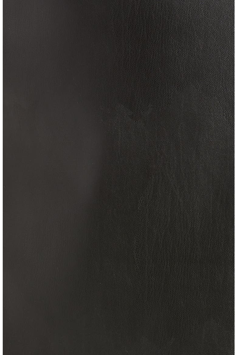 Faux Leather Wrap Skirt, Alternate, color, ANNE BLACK