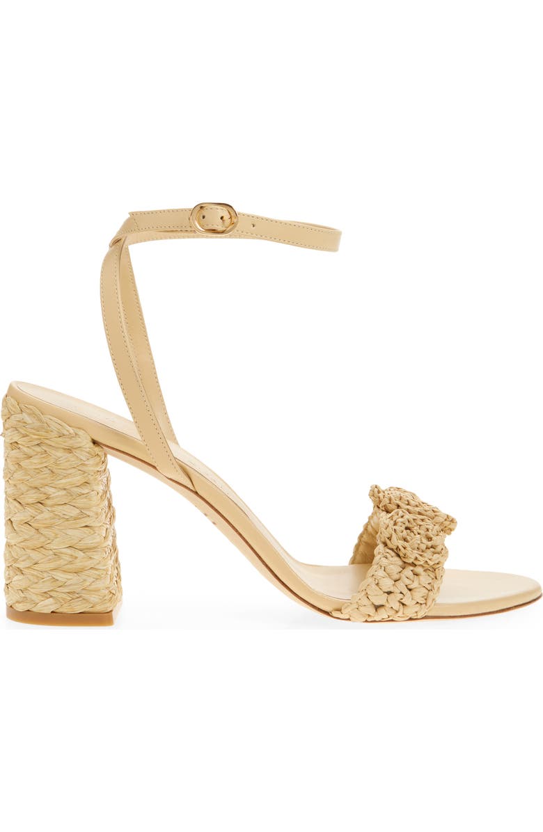 Stuart Weitzman Magnolia Ankle Strap Sandal, Alternate, color, Naturl Tnl