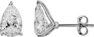 LuvMyJewelry Bosc 14K White Gold Lab Grown Pear Shaped Solitaire Diamond Earrings - 2.05 Cts
