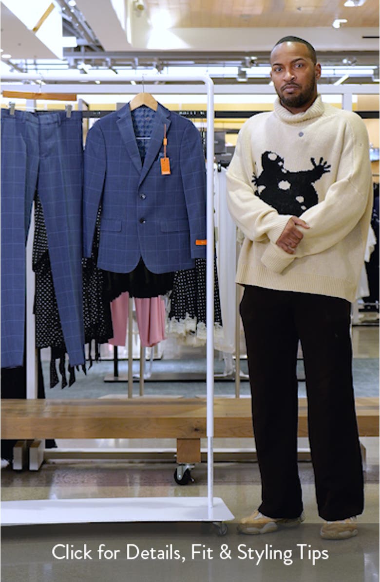 Kids' Blue Windowpane Stretch Suit, sales video thumbnail