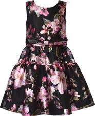 Iris & Ivy Kids' Metallic Floral Burnout Party Dress