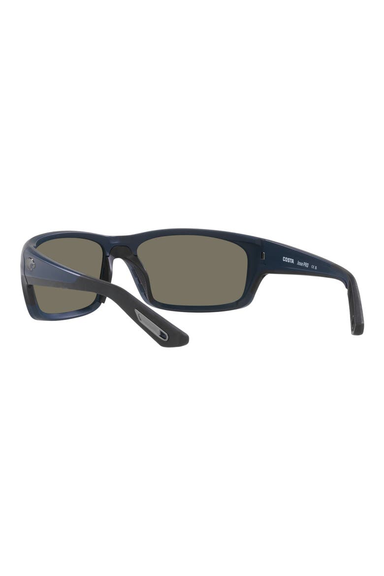 Jose Pro 62mm Polarized Oversize Rectangular Sunglasses, Alternate, color, BLUE