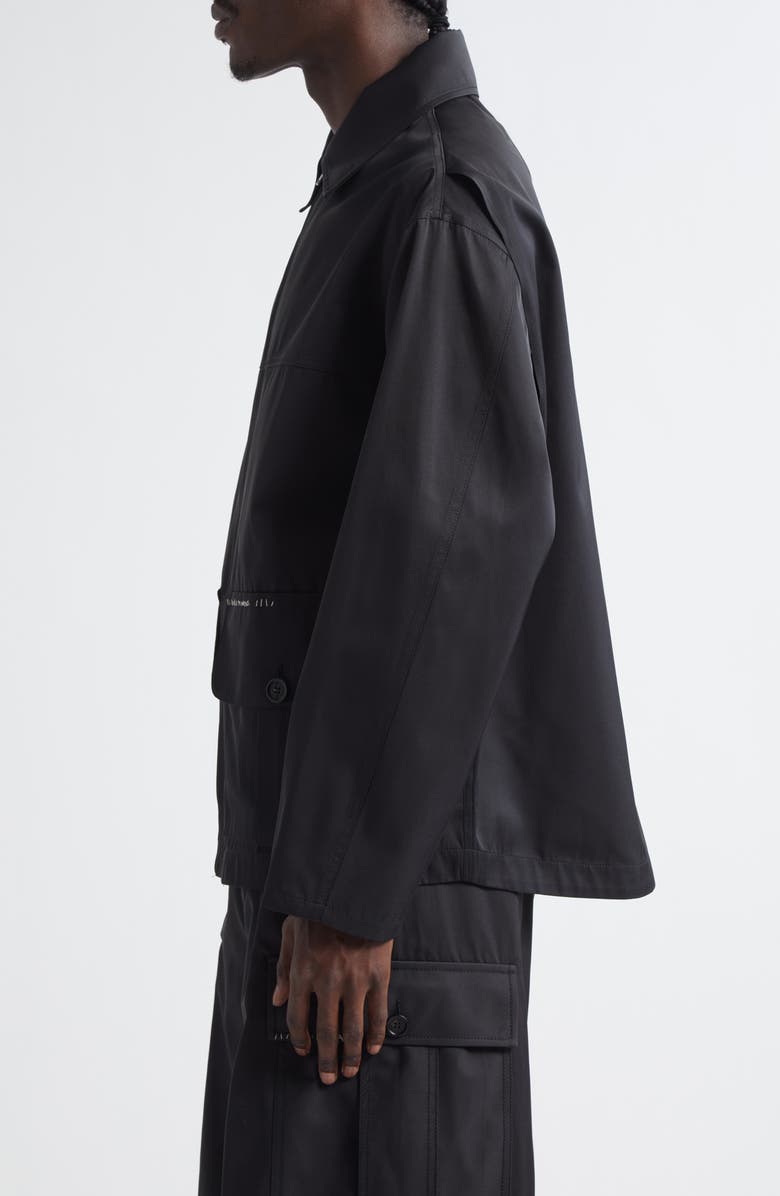 Marni Water Repellent Taffeta Jacket, Alternate, color, 00N99 Black