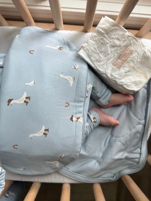 Gunamuna Swaddle Sleep Bag, 1.0 Tog In Blue