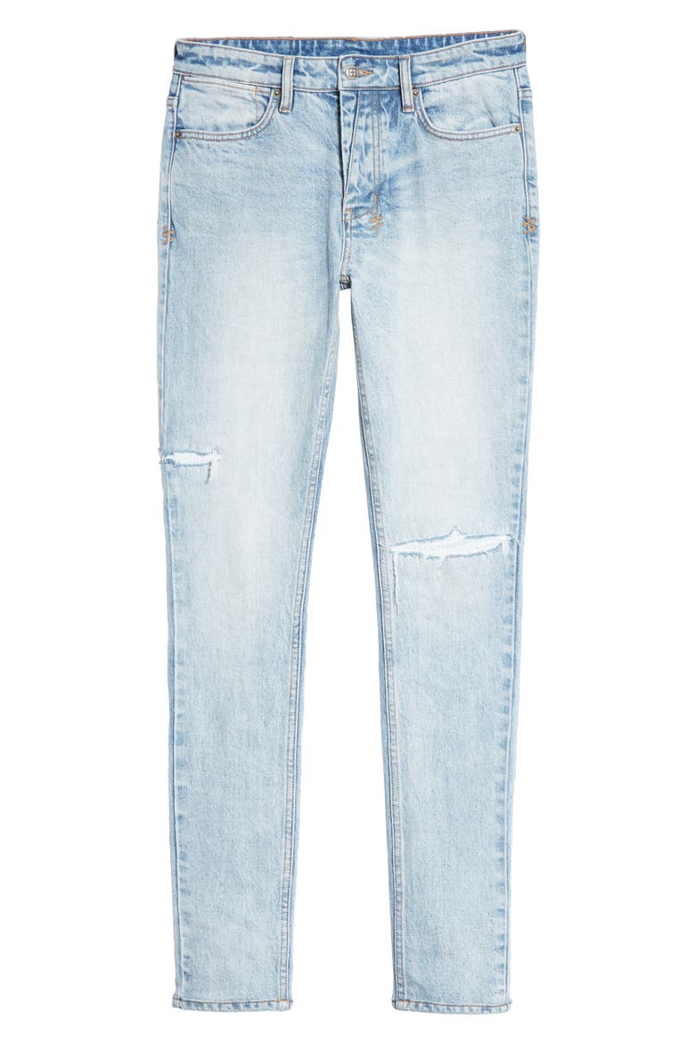 Van Winkle The Streets Stitched Skinny Jeans, Alternate, color, DENIM