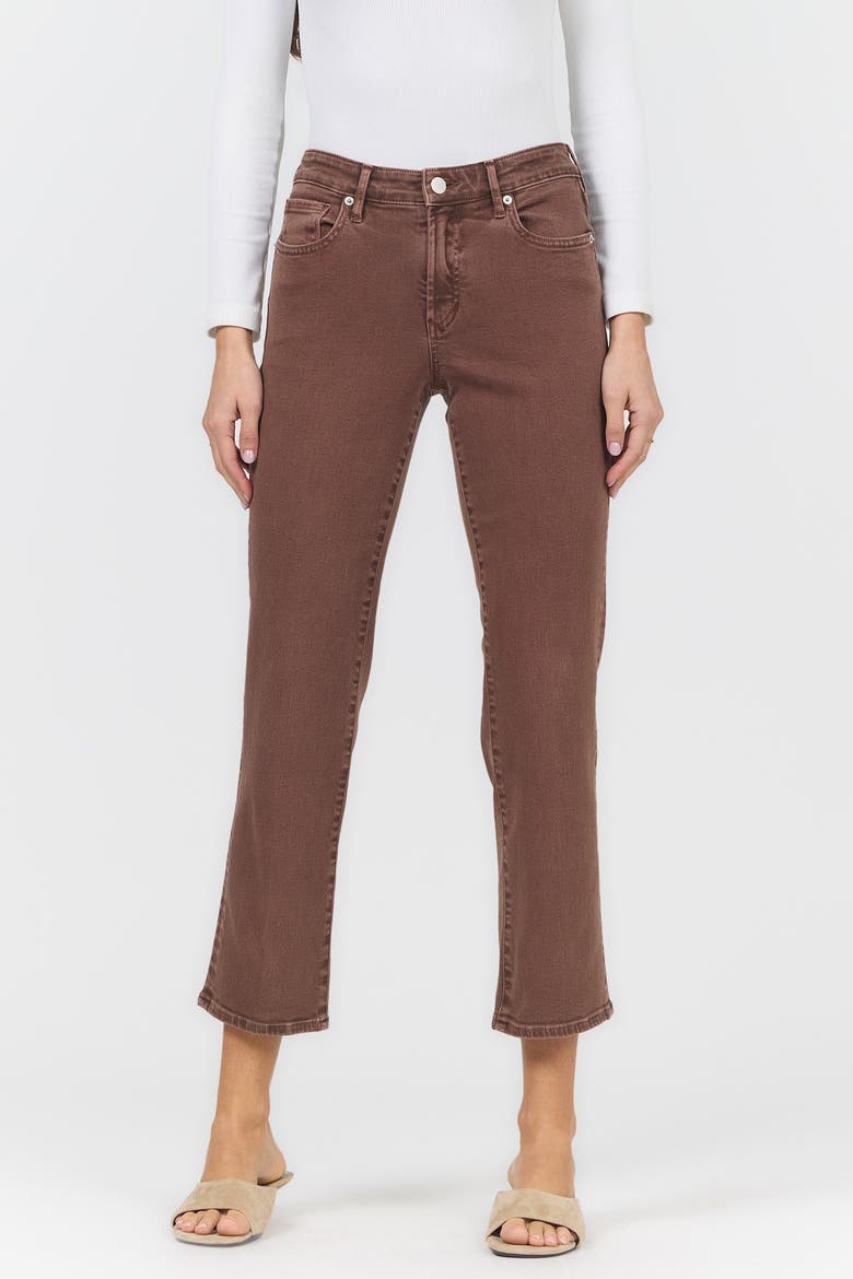 Anika Mid Rise Ankle Straight Jeans, Main, color, Cappuccino