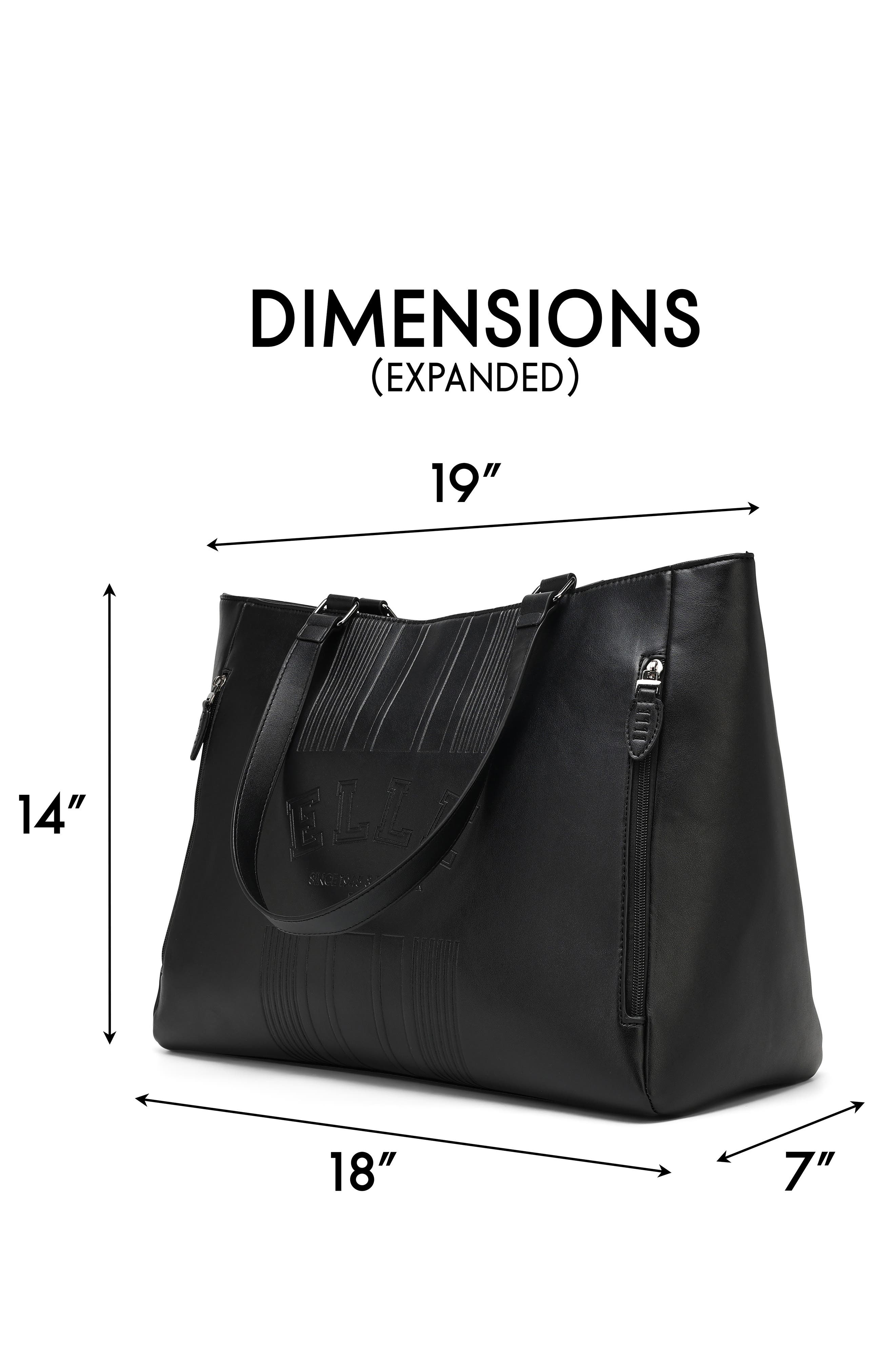 ELLE Roamer 24L Vegan Leather Weekender Duffel Bag, Alternate, color, Black