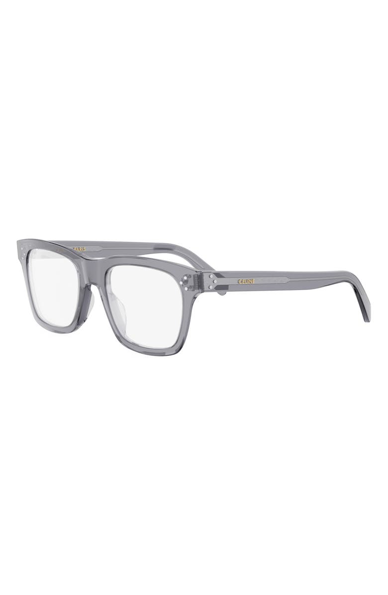 CELINE 3 Dots 52mm Geometric Optical Glasses, Alternate, color, Grey