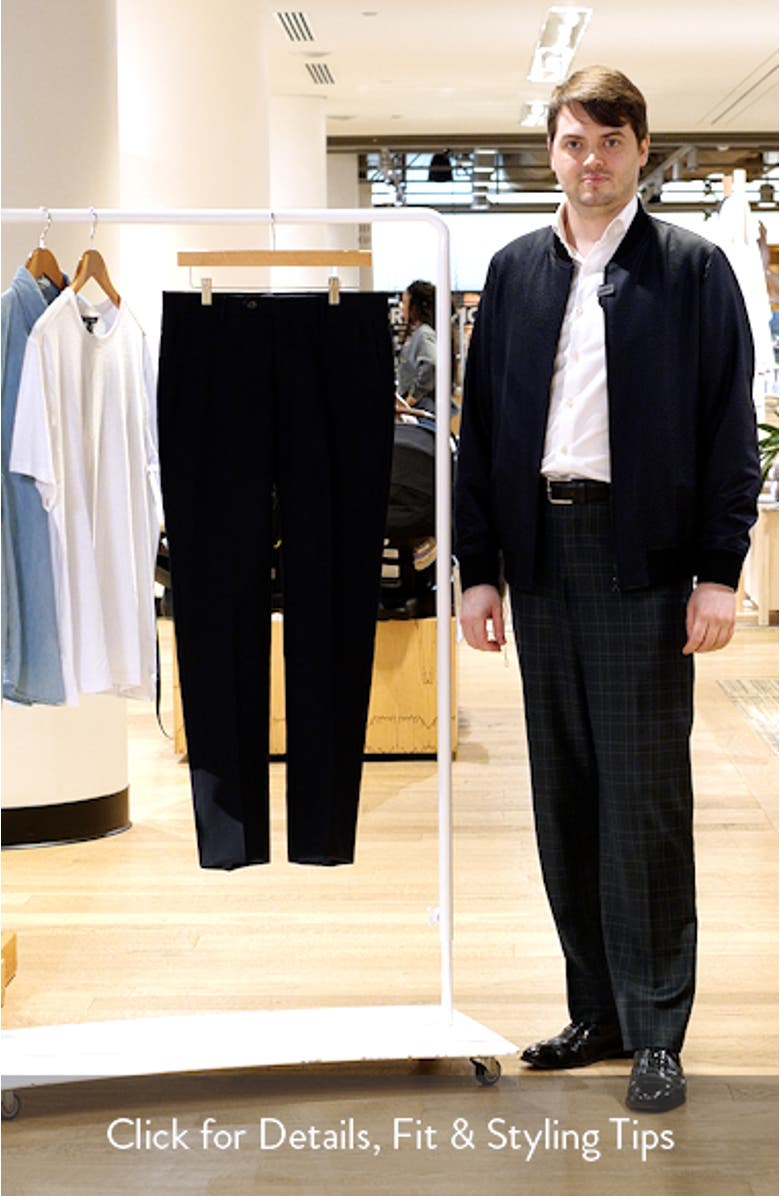 Flat Front Tropical Weight Wool Dress Pants, sales video thumbnail