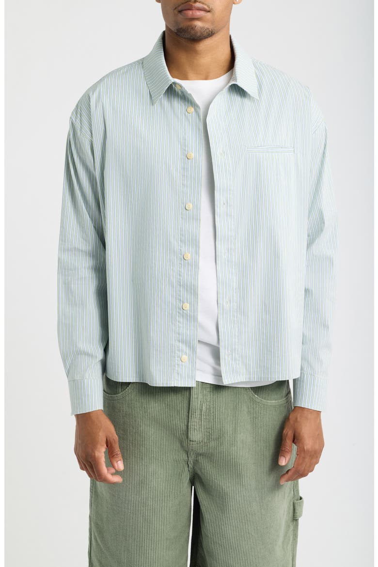 Stripe Button-Up Shirt, Main, color, STRIPE