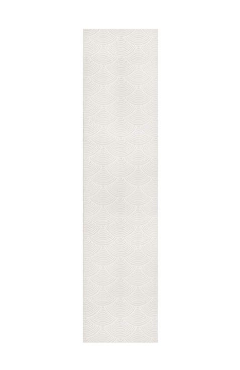 Porter Geometric Art Deco Fan Pattern High-Low Area Rug