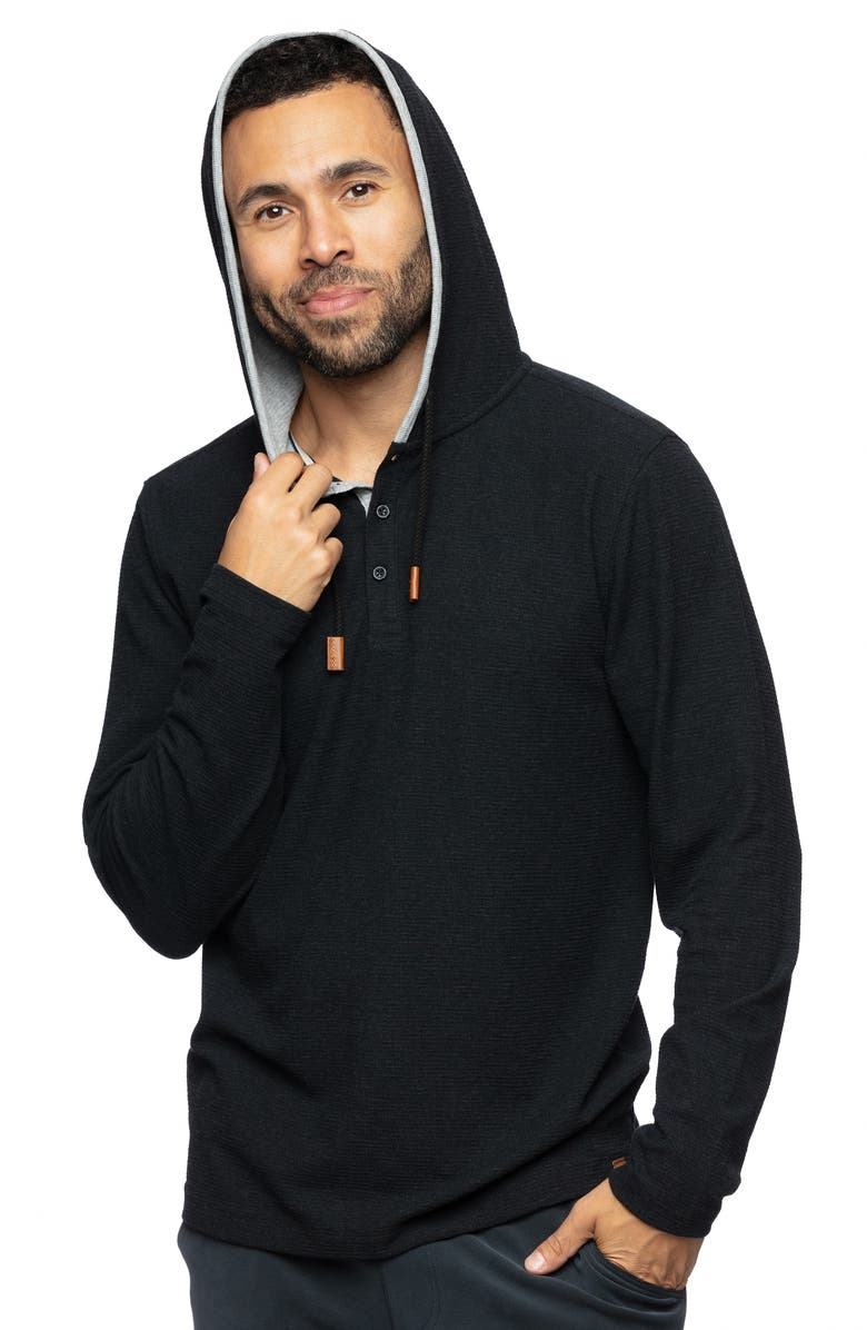 Fundamental Coast Herondo Stretch Hooded Henley, Alternate, color,