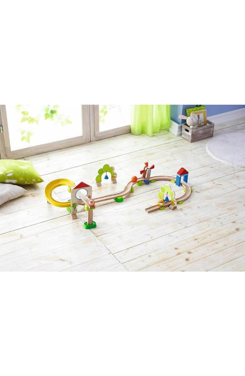 HABA Marble Run Kullerbu Windmill Playset, STEM Toy Building Set for 3-5 Year Olds, Montessori Toys Marble Maze, 25 Piece Ball Track, Alternate, color, Multi