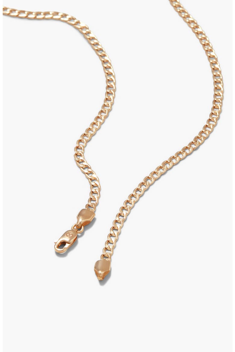 Flat Curb Chain Necklace, Alternate, color, 14k Yellow Gold