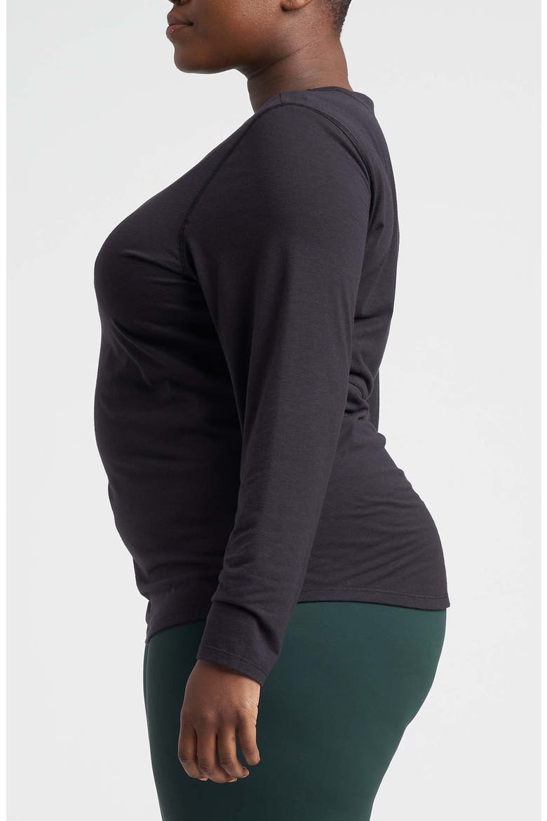 Mia Movement Long Sleeve Top, Alternate, color, BLACK