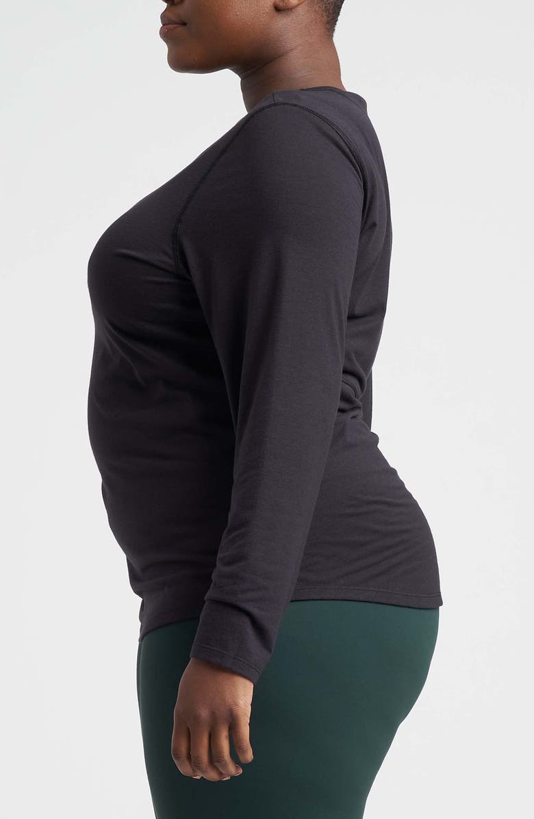 Universal Standard Mia Movement Long Sleeve Top, Alternate, color, Black