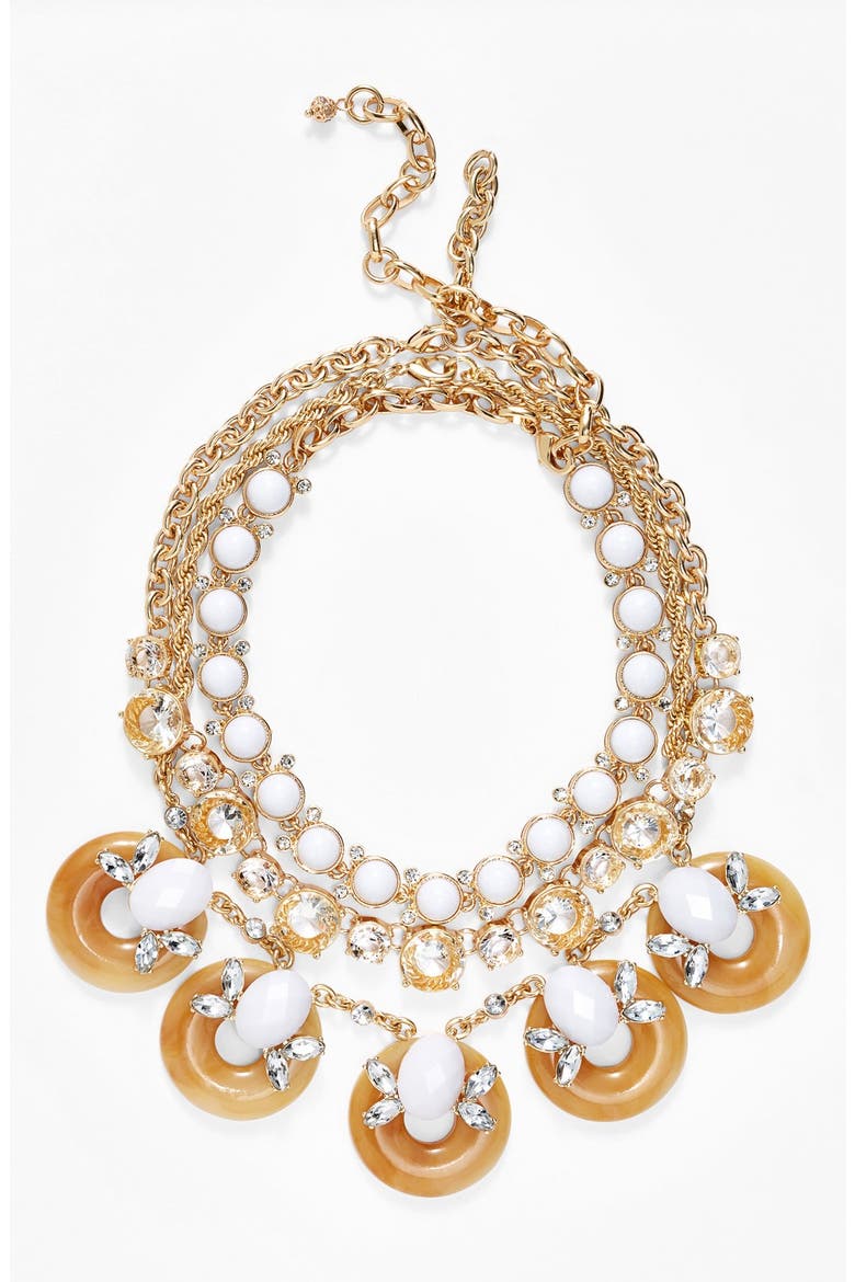 Lee by Lee Angel 'Soleil' Frontal Necklace, Alternate, color, WHITE MULTI/ GOLD