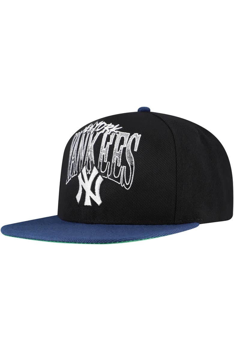 Men's Mitchell & Ness Black New York Yankees Rise Up Snapback Hat, Main, color, Black