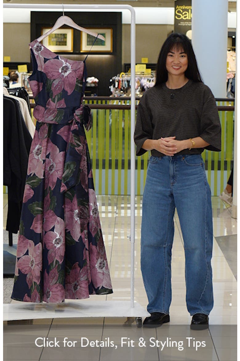 Floral Print One-Shoulder Ballgown video