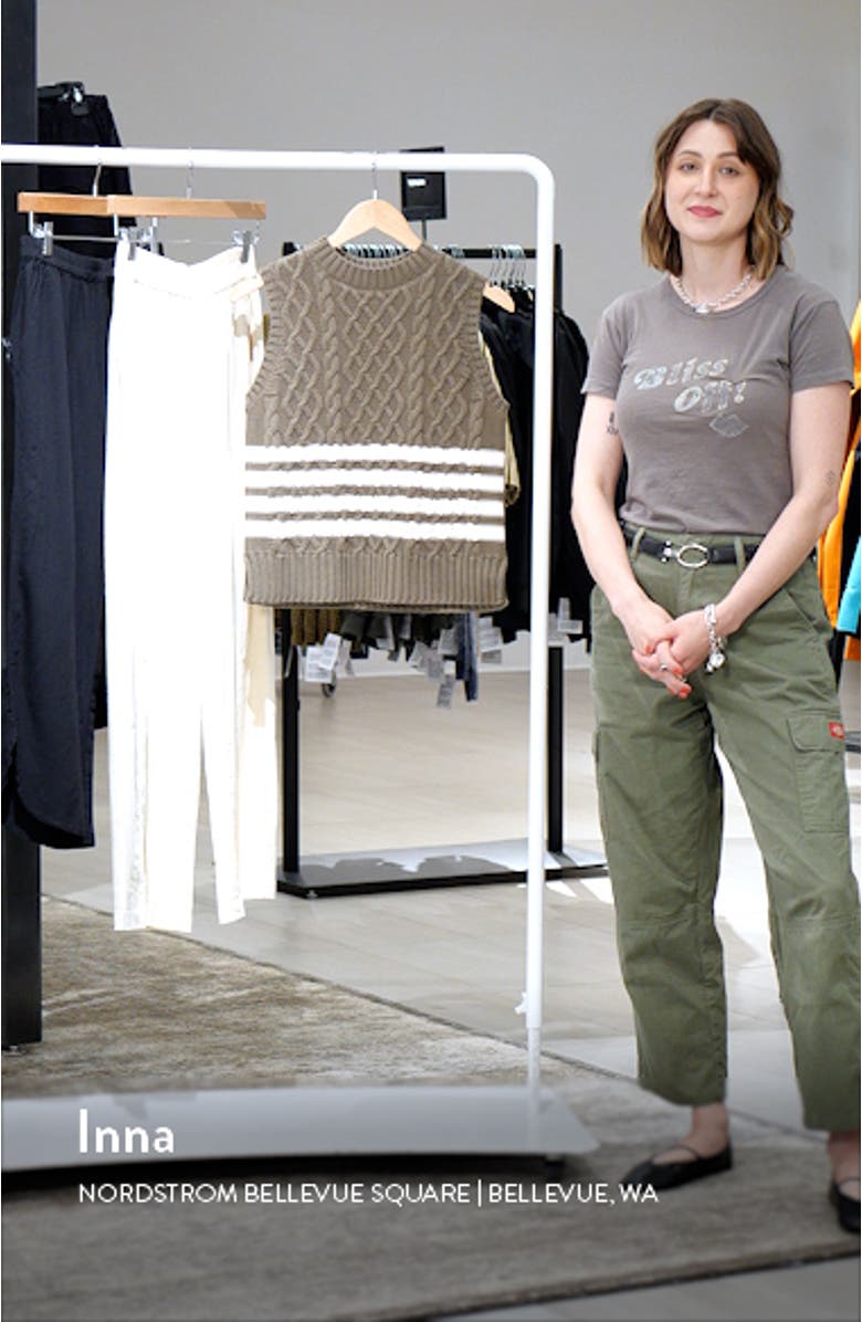 Cable Knit Pima Cotton Sweater Vest, sales video thumbnail