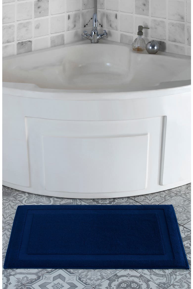 Solid Signature Cotton Bath Mat, Alternate, color, NAVY