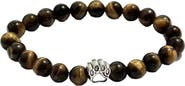 DLORIA PawZee Tiger's Eye Paw Print Charm Bracelet