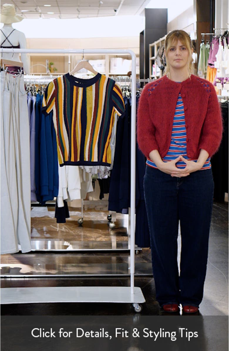 Stripe Short Sleeve Sweater, sales video thumbnail