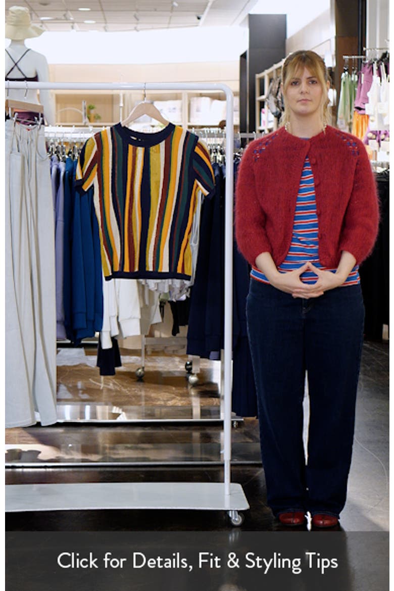 Stripe Short Sleeve Sweater video