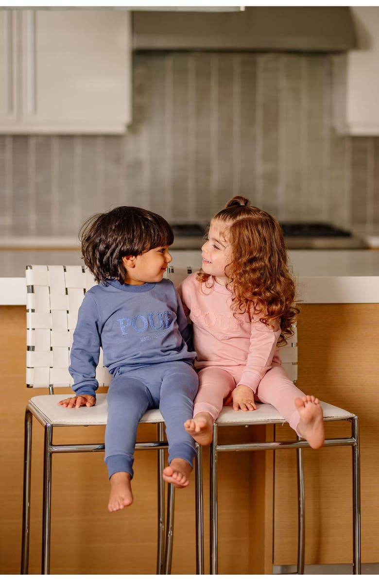 Pouf Girls Sweatsuit, Alternate, color, Pink