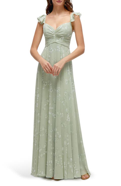 Ruffle Maxi Cocktail Dress (Regular & Plus)