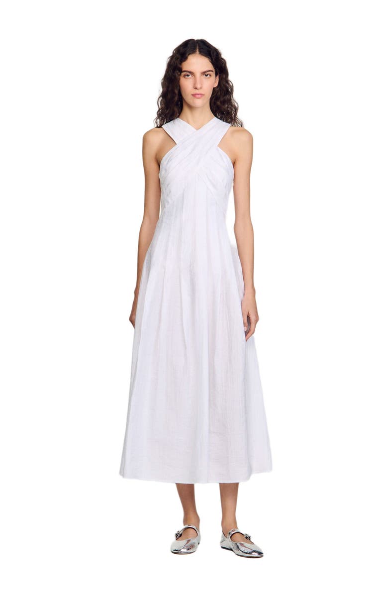 SANDRO Wrap maxi dress, Main, color,