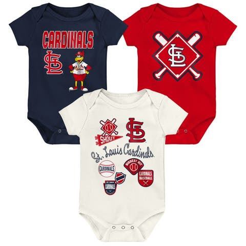 Newborn Outerstuff St. Louis Cardinals Home Plate 3-Piece Creeper Set