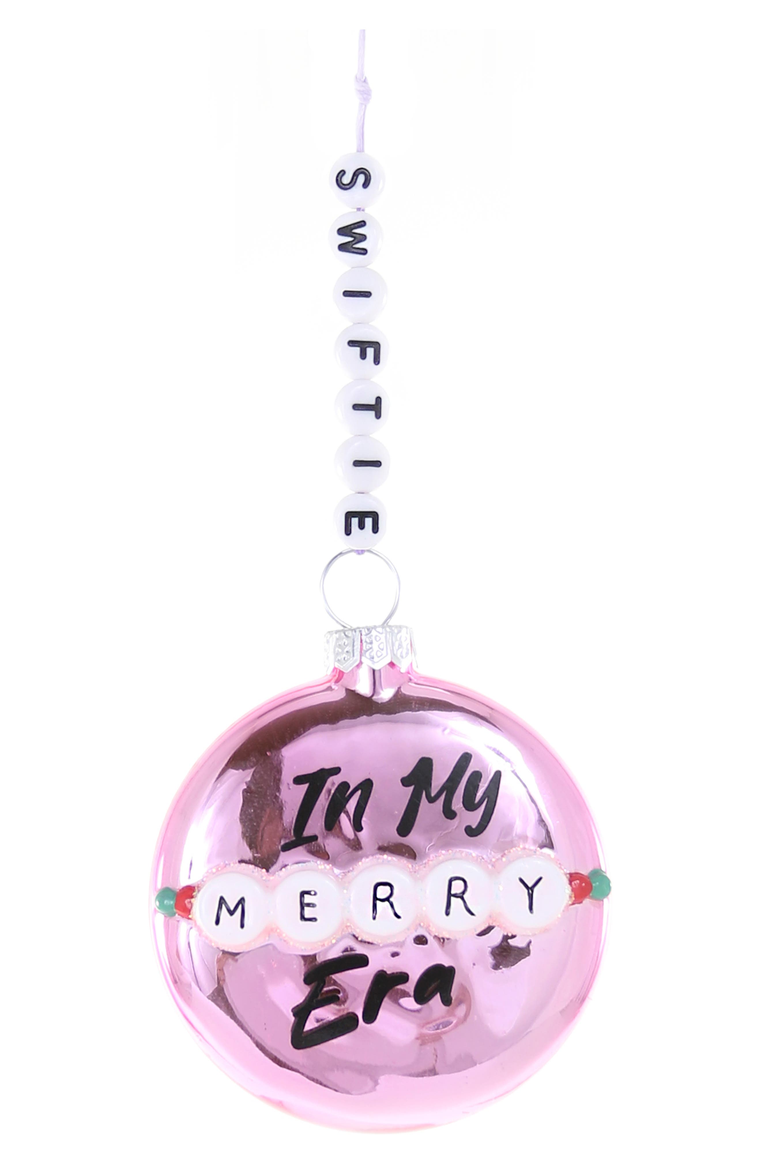 Cody Foster & Co. Merry Era Glass Ornament in Pink Multi 