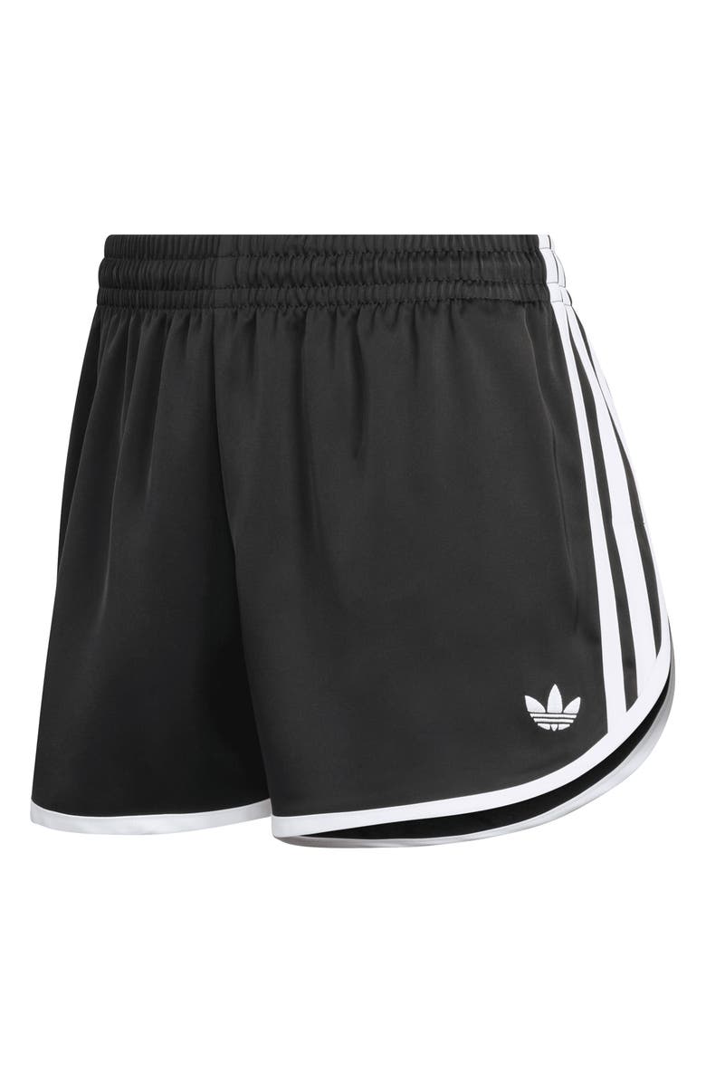 adidas Originals 3-Stripes Sprinter Shorts, Alternate, color, Black/ White