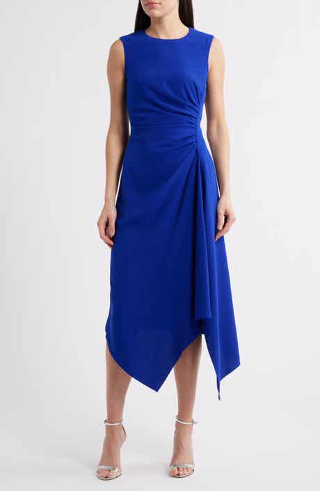 Amsale Asymmetric Hem Sleeveless Dress