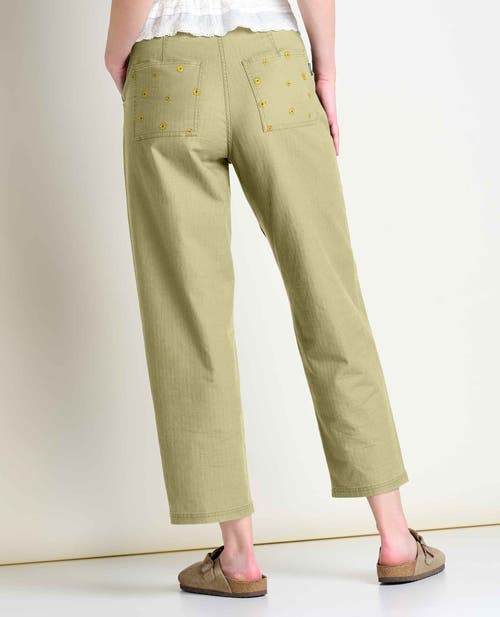 Toad And Co Juniper Utility Pant In Yucca Embroidery In Green