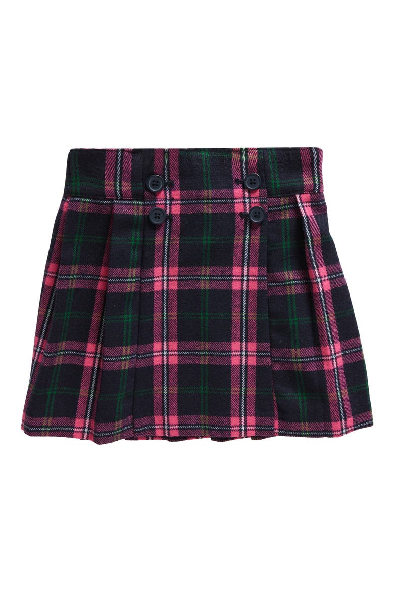 Kids' The Kilt Plaid Button Front Skirt, Main, color, NAVY / PINK CHECK