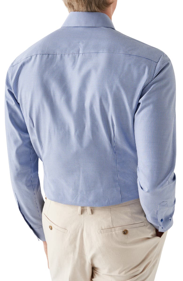 Eton Contemporary Fit Gingham Dress Shirt, Alternate, color, Dark Blue