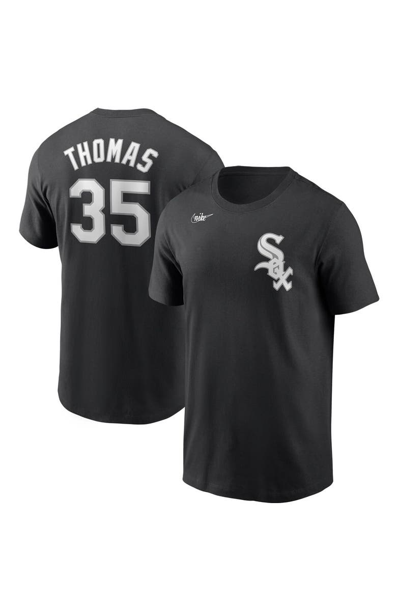 Nike Men's Nike Frank Thomas Black Chicago White Sox Cooperstown Collection Name & Number T-Shirt, Main, color, Black