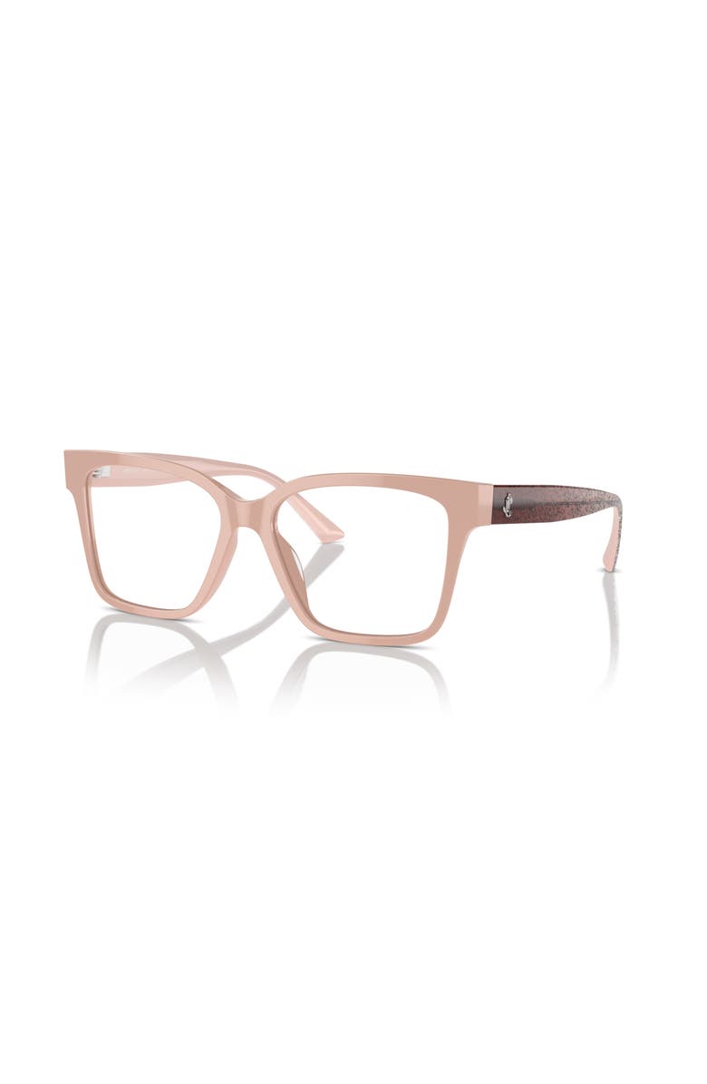 Jimmy Choo 55mm Rectangle optical glasses, Main, color, Pink