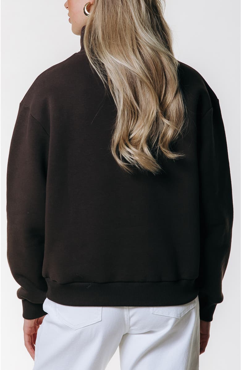 Colourful Rebel Uni Logo Wave Zip Sweat, Alternate, color, Brown