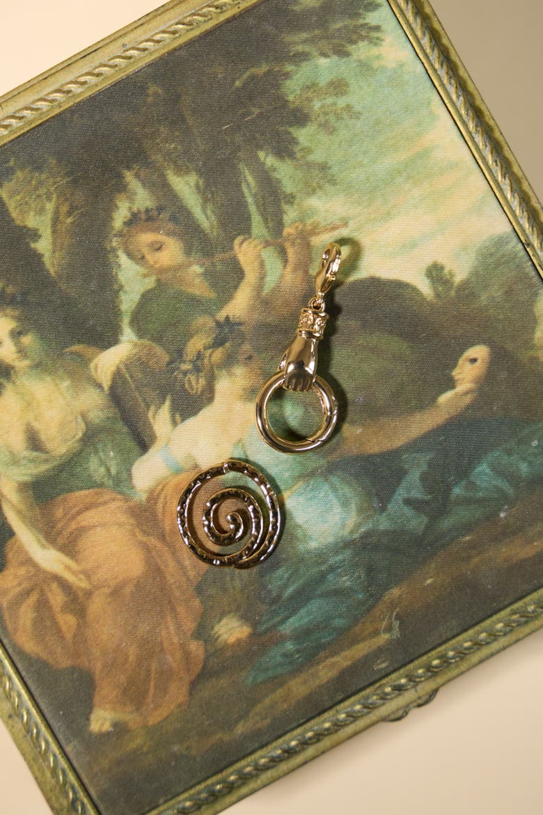 Curio Charm Connector, Alternate, color, Gold