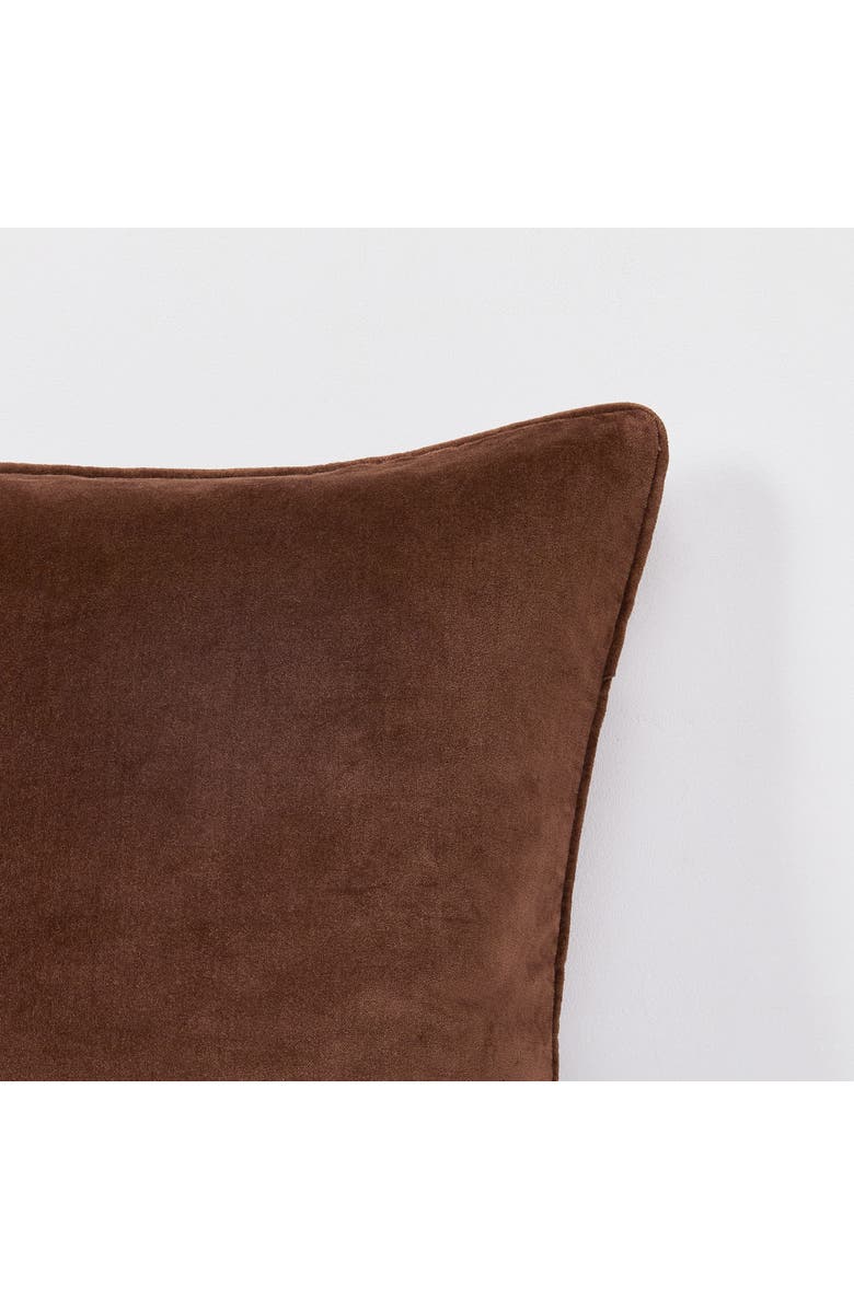 Chuks Collins x Lush Decor Terran Velvet Pillow Cover, Alternate, color, Brown