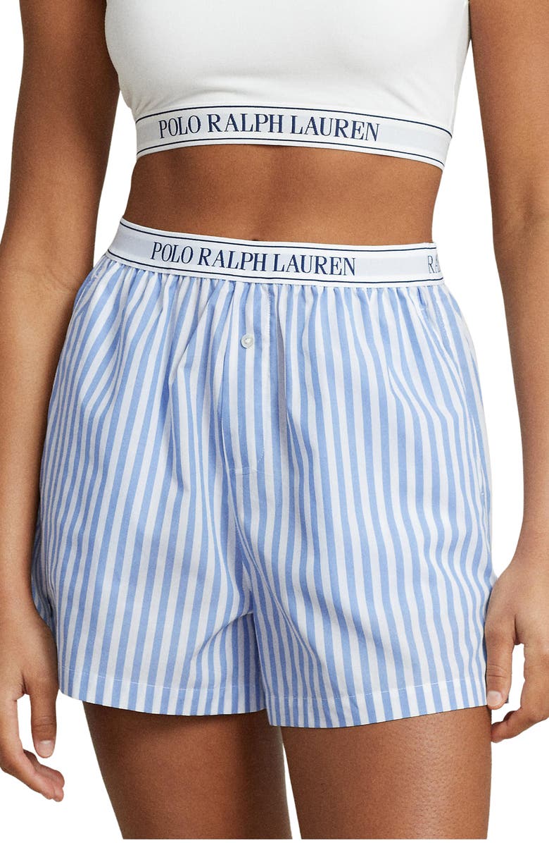 Polo Ralph Lauren Boxer Pajama Shorts, Main, color, Wide Stripes