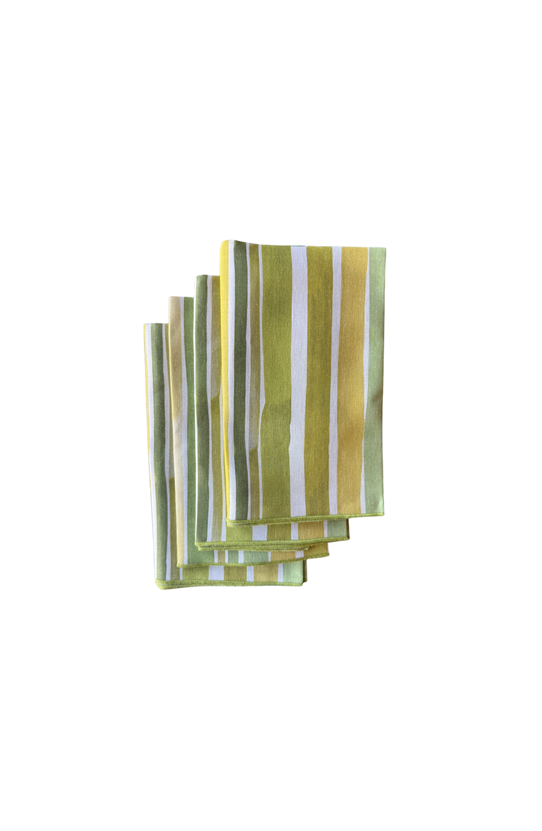 Goldie Home Lagos Stripe Napkin Set of 4, Main, color, Green