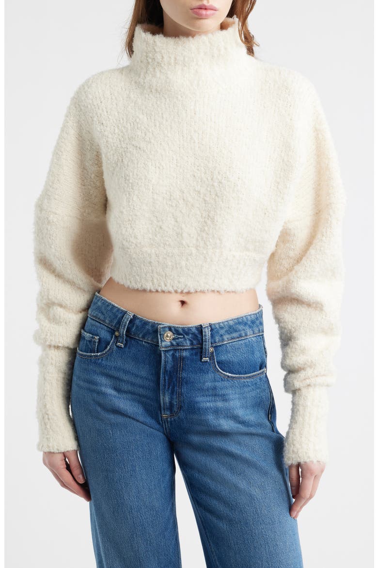 Cheyenne Cropped Chunky Sweater, Main, color, CREAM