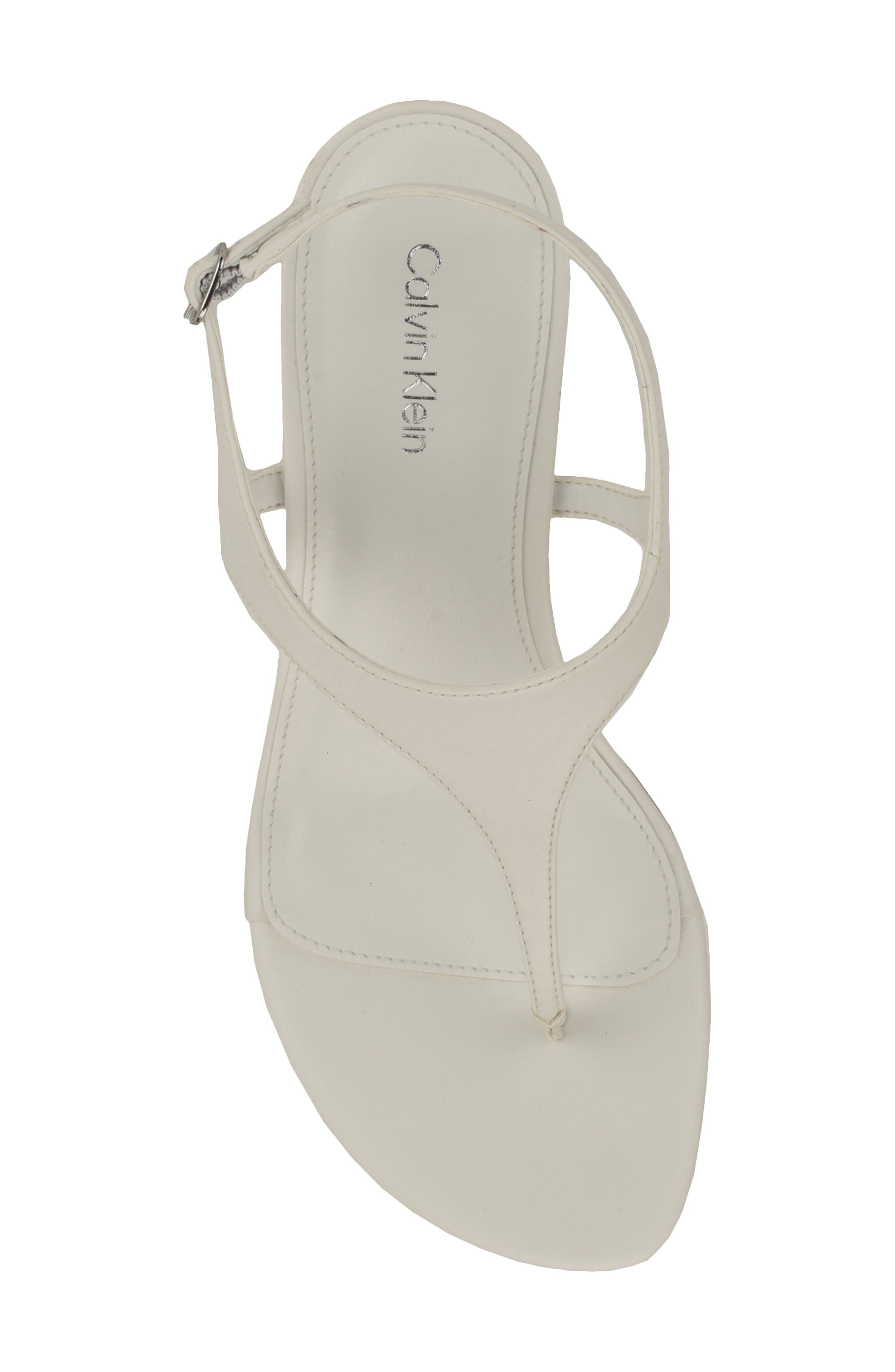 Calvin Klein Portia Ankle Strap Sandal, Alternate, color, White